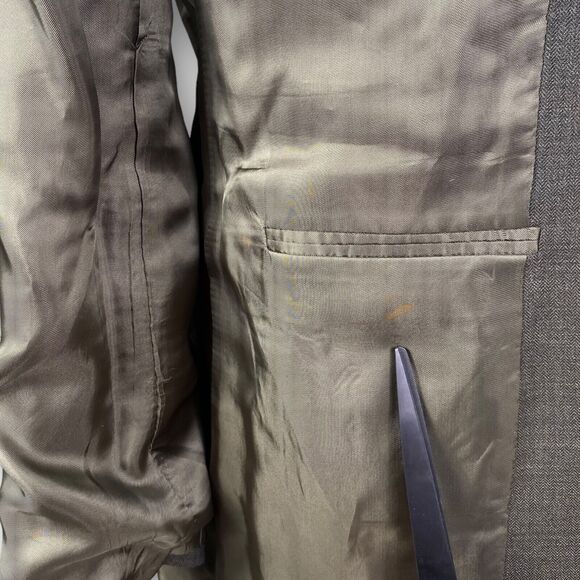 Ermenegildo Zegna Neiman Marcus Blazer Mens 42R 'Traveller' Brown Herringbone - Picture 12 of 12